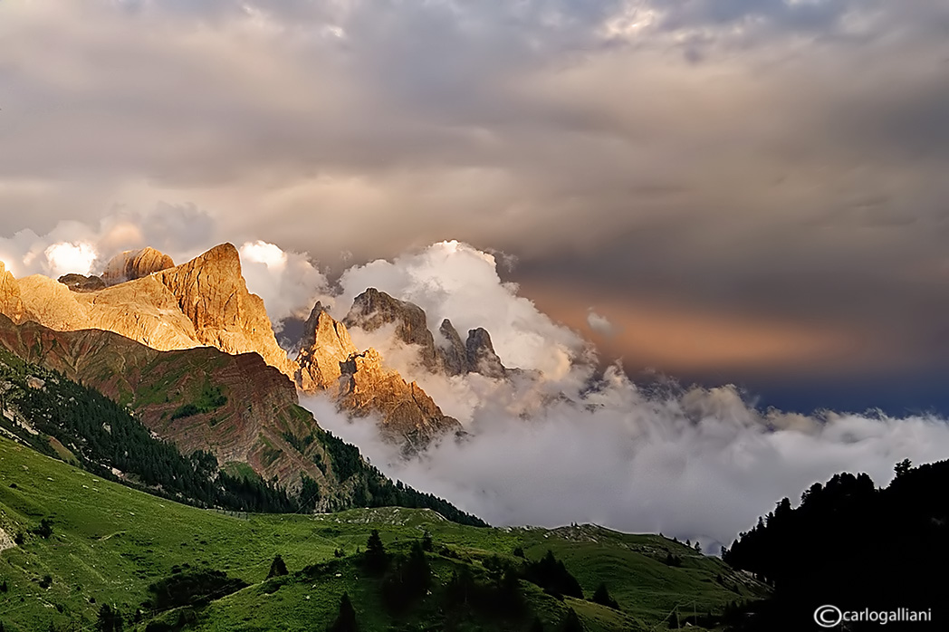 Giochi di luce sulle Dolomiti